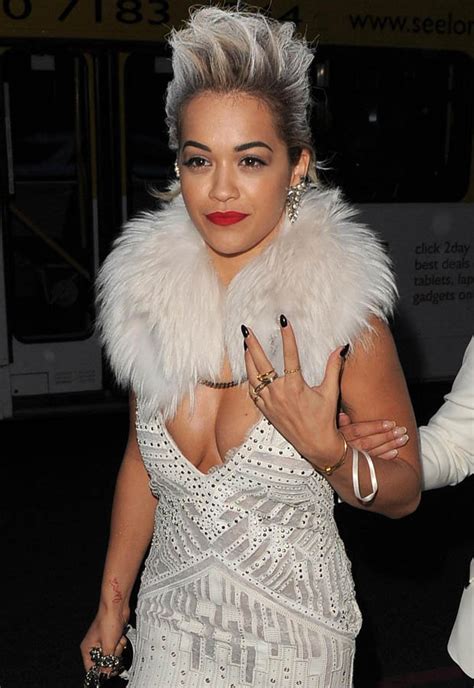 Rita Ora Attempts To Direct Attention Away From White Hair With