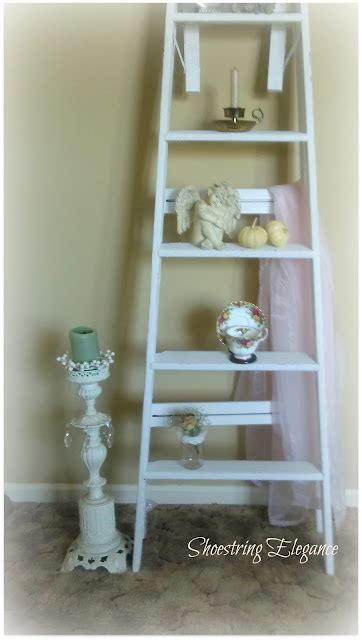 Shoestring Elegance Ladder Display Done With Chalk Paint Of Course