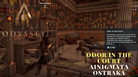 Assassin S Creed Odyssey Odor In The Court Ainigmata Ostraka YouTube