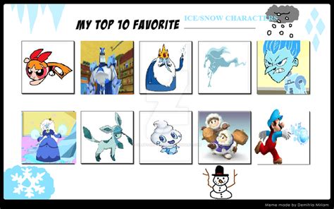 My Top 10 Favorite Icesnow Characters By Cartoonstar99 On Deviantart