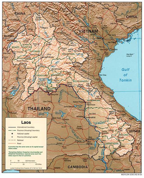 Mapa De Relieve Sombreado De Laos Mapa Owje