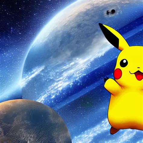 Pikachu In Space Detailed 4k Render Stable Diffusion Openart