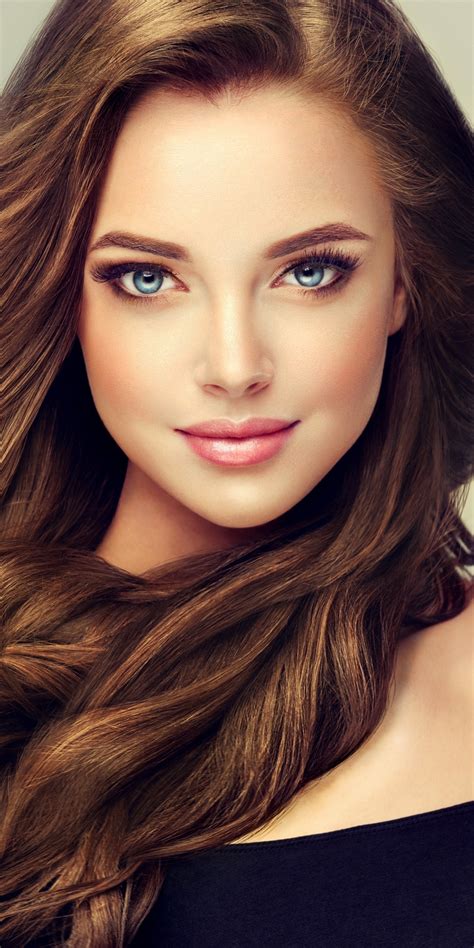 download wallpaper 1440x2880 beautiful girl model juicy lips brunette lg v30 lg g6