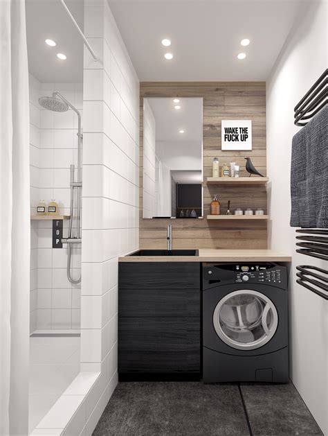 When designing a bathroom, there are a few common bathroom floor plans to start from, but, of course, there are always exceptions to the rules. | laundry-roomInterior Design Ideas.