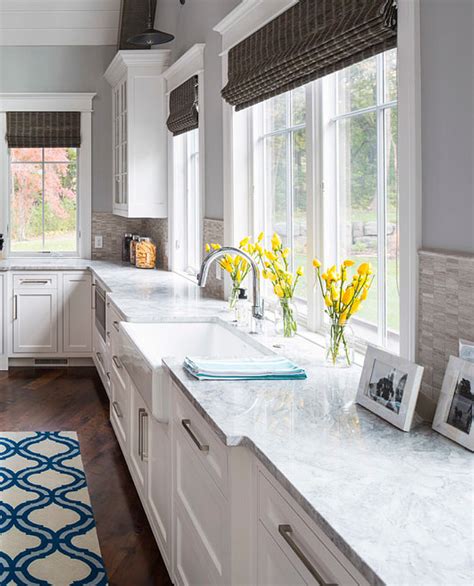 We got sample of special gray for couple shelving units to compliment the lighter gray. New Kitchen Design by Martha O'Hara Interiors - Home Bunch Interior Design Ideas