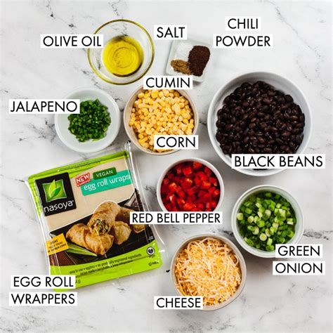 Crispy southwest egg rolls loaded with chicken, beans, corn, bell pepper, cheese, cilantro and lots of mexican spices. Vegetarian Baked Southwest Egg Rolls - The Live-In Kitchen