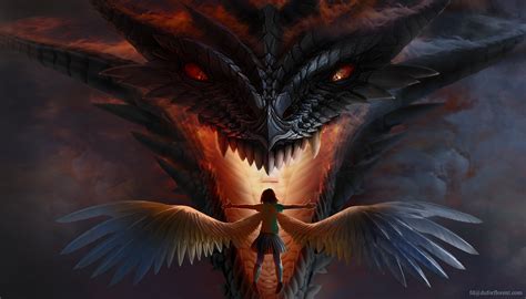 Dragon Vs Angel Hd Artist 4k Wallpapers Images Backgrounds Photos