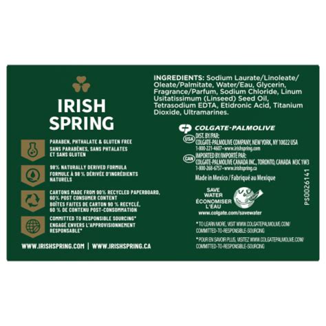 Irish Spring Icy Blast Deodorant Bar Soap 8 Ct 37 Oz Kroger