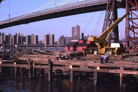 Construction On The Pier At Fulton Ferry Landing In Dumbo Brooklyn