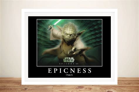 Buy A Yoda Epicness Framed Poster Print Star Wars Wall Art Melbourne