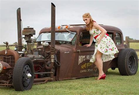 dastardlydan photo rat rod girls pinup poses wearing red red shoes retro outfits rats
