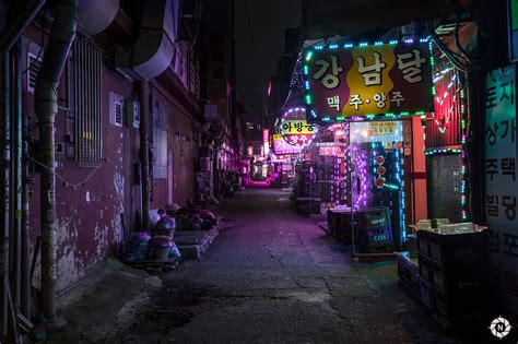 Artstation Photo Reference Pack Seoul By Night Resources