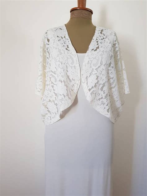 Beige 5xl Lace Bolero With Draping Bridal Evening Party Etsyde