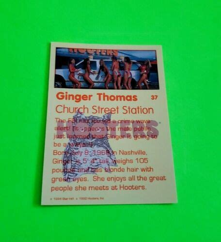 1994 Star Hooters Ginger Thomas Card 37 Ebay