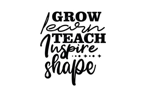 Premium Vector Grow Learn Teach Inspire Shape