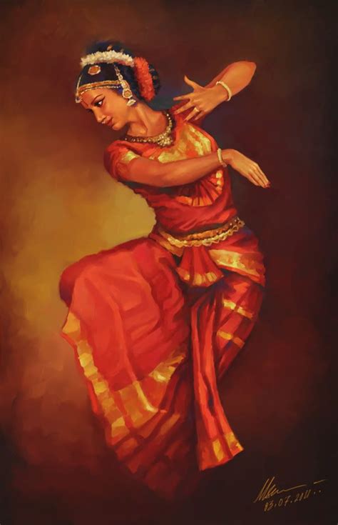 Different aspects of the dance caught each. Bharatanatyam paintings