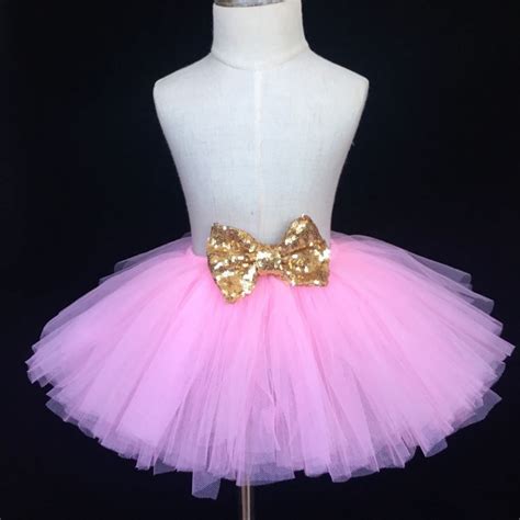 Girls Pink Tutu Skirt Baby Fluffy Tulle Skirt Birthday Party Skirt With