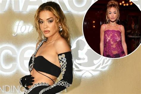 Rita Ora Steps Out In Completely Sheer Lace Dress Flipboard