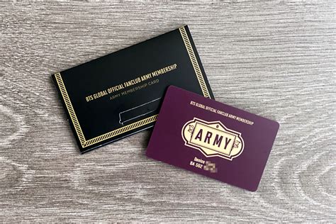 Bts Army Membership Card Army Military