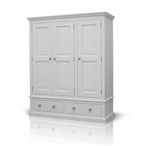 £259.00 baltic 4 door 3 drawer wardrobe. Mottisfont White Painted Pine Furniture Combi Wardrobe