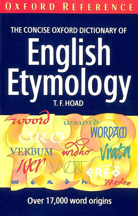 the concise oxford dictionary of english etymology oxford quick reference