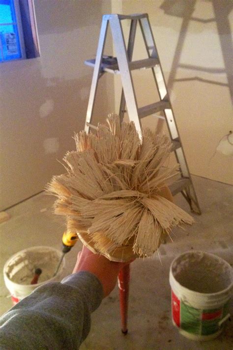 You'll need a brush with. DIY Why Spend More: How to texture a ceiling (cheaply and ...