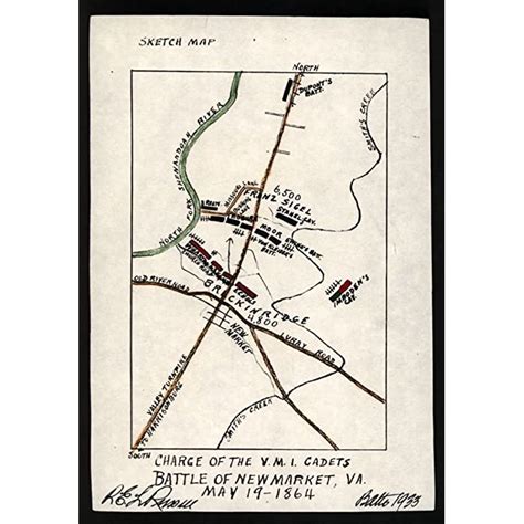 Buy Map 1864 Charge Of The Vmi Cadets Battle Of New Market Va