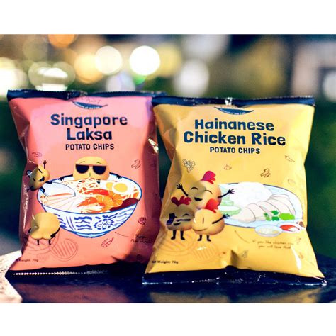 Feast Hainanese Chicken Rice Singapore Laksa Potato Chips Food