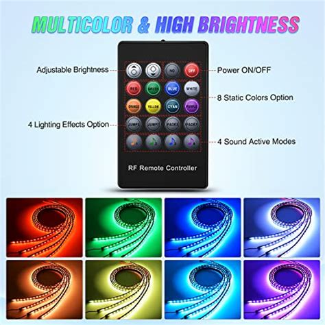 Buying Guide Ditrio 12pcs Underglow Rgb Led Strip Light Kit Dc 12v