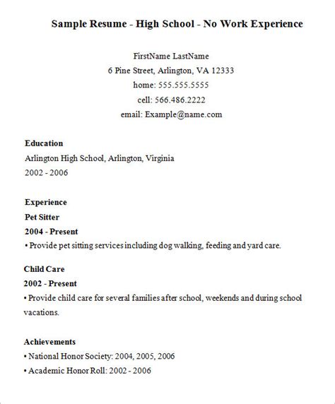 For example if you're listing it skills, name the specific programs you're good at. FREE 9+ High School Resume Templates in PDF | word