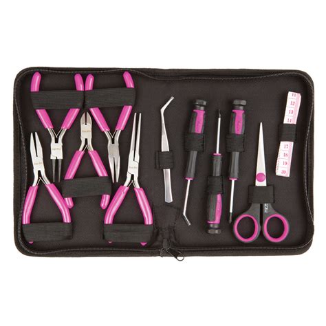 The Original Pink Box Pink 11 Piece Hobby And Craft Tool Set With Case