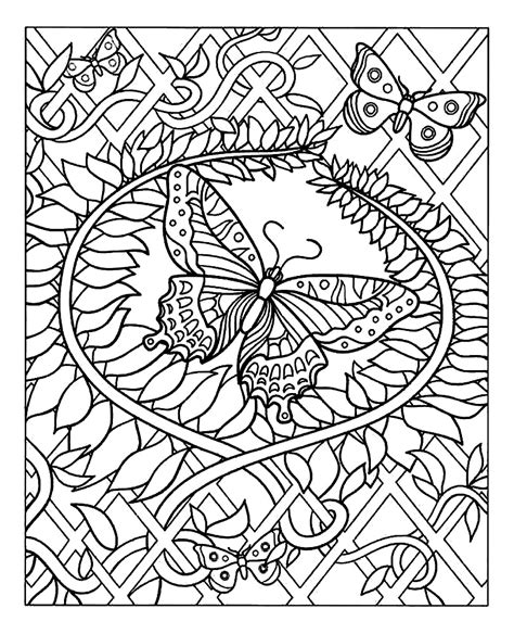 These pages have been graphically designed like how butterflies look, so that you can print them and color them accordingly. Butterfly - Butterflies & insects Adult Coloring Pages