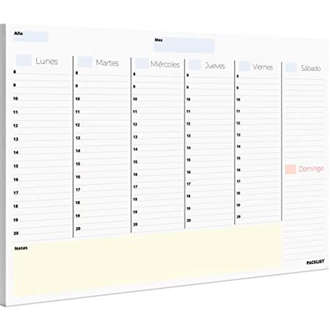 Planificador Semanal De Escritorio Rebajas