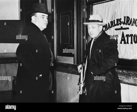 Dutch Schultz Right And James L Nooman His Attorney Visit The Dist Atty Of Troy New York