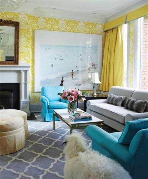 20 Charming Blue And Yellow Living Room Design Ideas Blue And Yellow