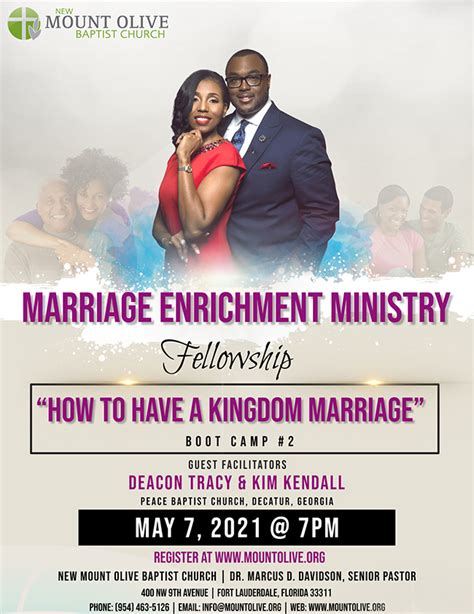 Marriage Enrichment Ministry Fellowship New Mount Olive Baptist Church