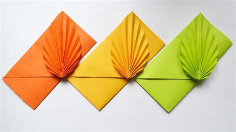 Colored Paper Envelope Easy Origami Tutorial Diy Papercraft