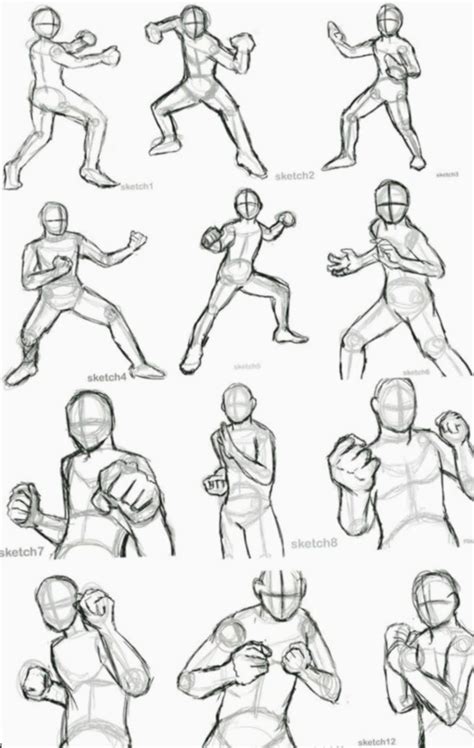 Anime Poses Fighting Male In Anime Poses Art Reference Poses Drawing Poses