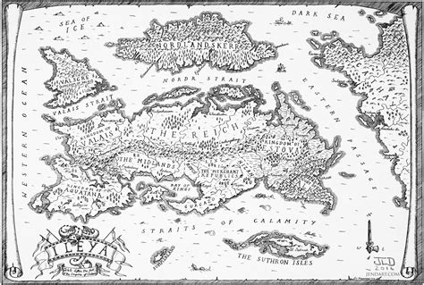 Hand Drawn Fantasy World Map Ileya By Waronmars On Deviantart