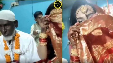 viral video 60 year old groom married a 25 year old girl video goes viral on social media