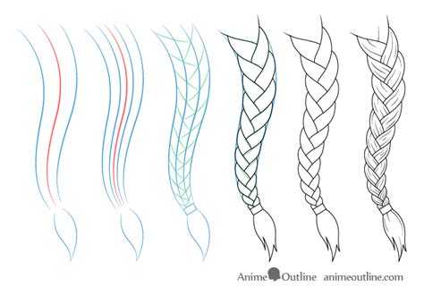 How To Draw Anime And Manga Style Hair Braids Animeoutline