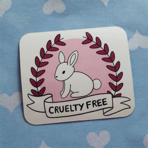 Vegan Stickers Vegan Accessories Cruelty Free Rabbits Animal