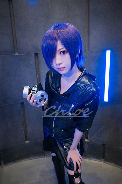 Tokyo Ghoul Kirishima Touka Blue Purple Cosplay Wig Original Rabbit