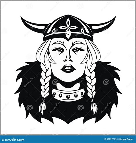 Guerrero De La Mujer De Viking Ilustración Del Vector Ilustración Del