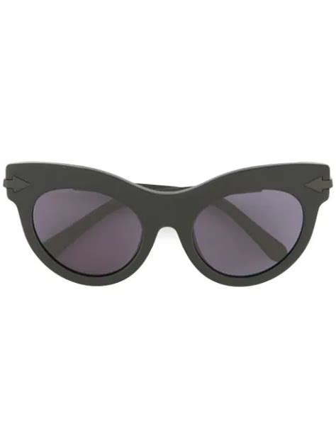 Karen Walker Miss Lark 52mm Cat Eye Sunglasses Black Modesens