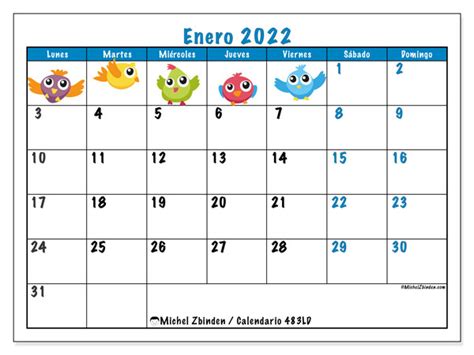 Calendario Enero De 2022 Para Imprimir “483ld” Michel Zbinden Es