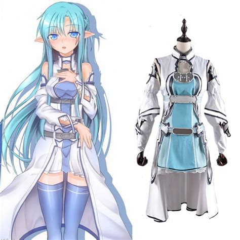 Sword Art Online I Alfheim Online Yuuki Asuna Fighting Cosplay Costume Cosplay Costumes