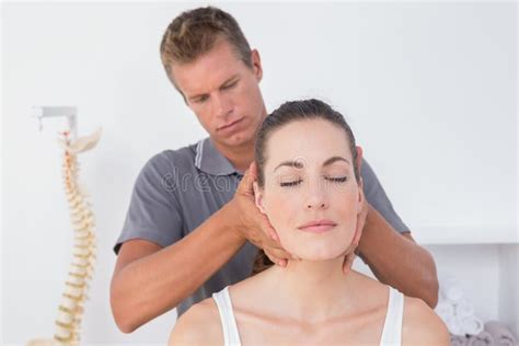 Doctor Doing Neck Adjustment Stock Photo Image Of Care Patient 60522792