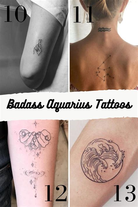 Aquarius Symbol Tattoo Designs For Men
