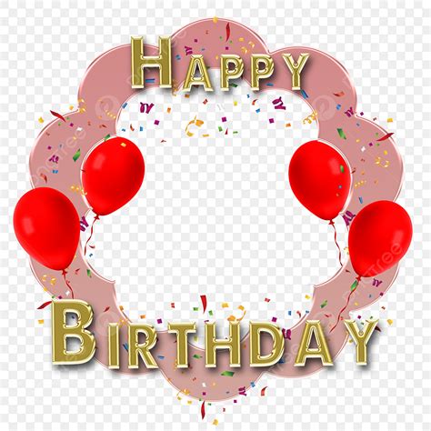 Hapy Birthday PNG Transparent Hapy Birthday Frame And Balloon Design Happy Birthday Frame